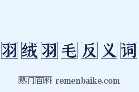 羽绒羽毛反义词是什么意思的图片